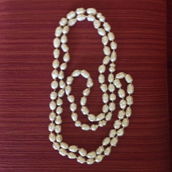 BIWA JAPANESE FRESH WATER PEARLS 46' LONG❤️6.5MM - Picture 1 of 5